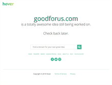 Tablet Screenshot of goodforus.com